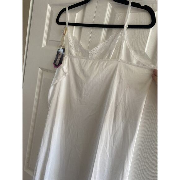 Vassarette Woman Comfortable Lingerie ivory White Full Lace Slip‎ New nightie - Picture 4 of 6